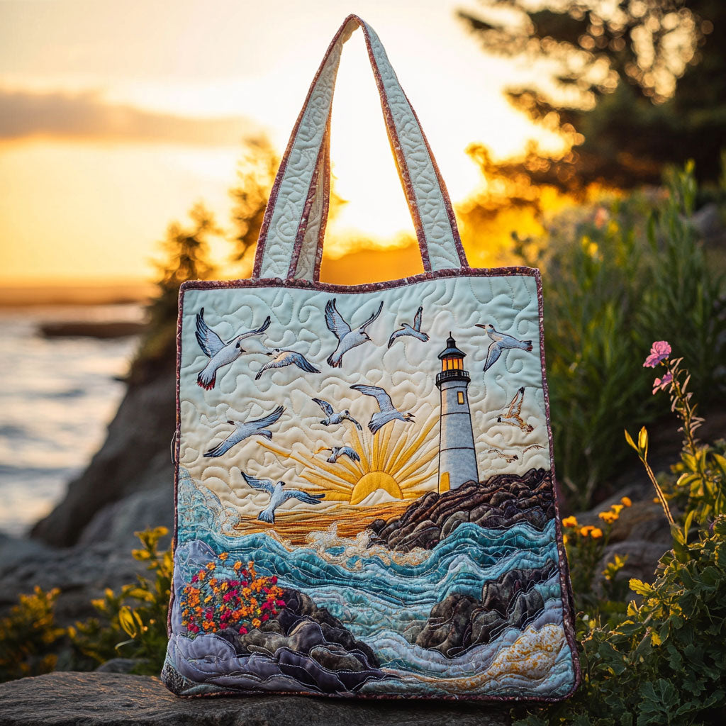 Harbor Wings Lighthouse WN3009018CL Quilted Tote Bag  Featured