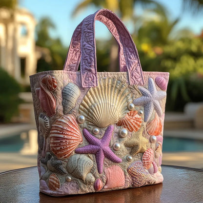 Tidal Treasures Quilted Tote Bag