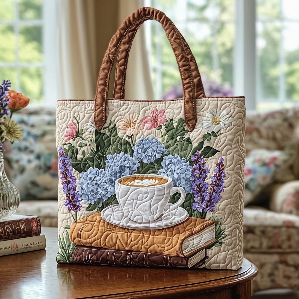 Cozy Stacks Quilted Tote Bag Featured