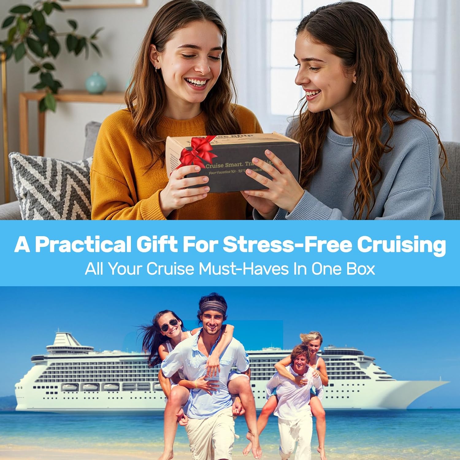 Cruise Essentials 2026- Cruise Must Haves Kit with Non-Surge Protector Power Strip, Lanyard with ID Holder, Magnetic Hoo 4