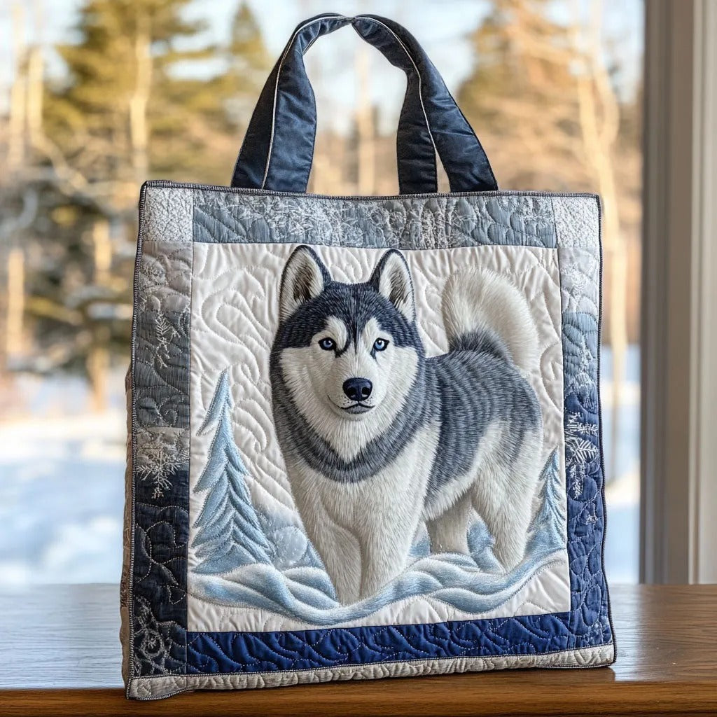 Frosty Tail Quilted Tote Bag