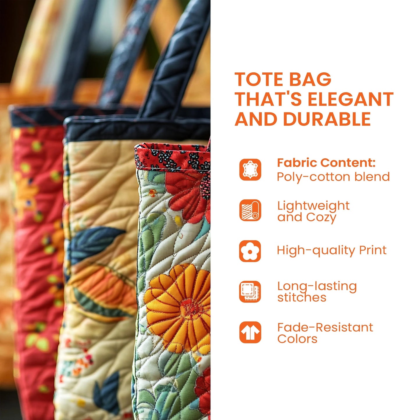 Catitude Quilted Tote Bag