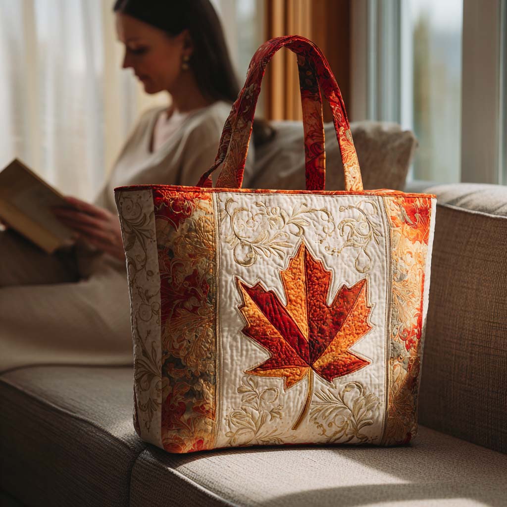 Rustic Fall Quilted Tote Bag