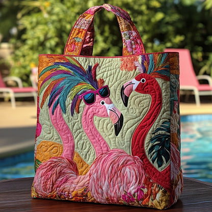Sassy Flock Quilted Tote Bag