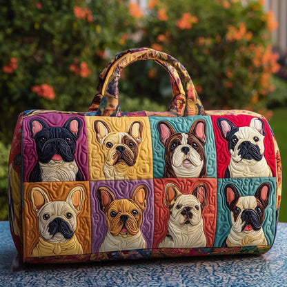 French Bulldog Quilted Duffle Bag
