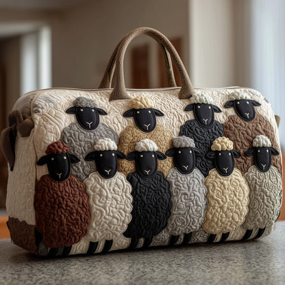 Sheep Serenity Quilted Duffle Bag
