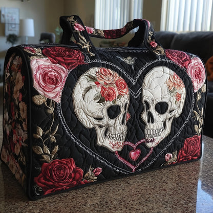 Skull Couple Quilted Duffle Bag