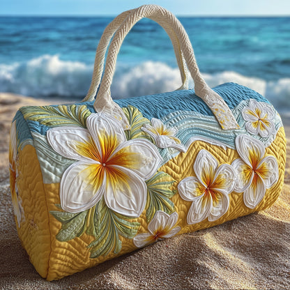 Plumeria Quilted Duffle Bag