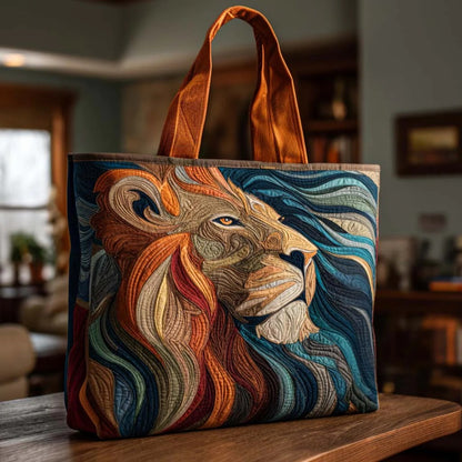 Royal Flow Quilted Tote Bag
