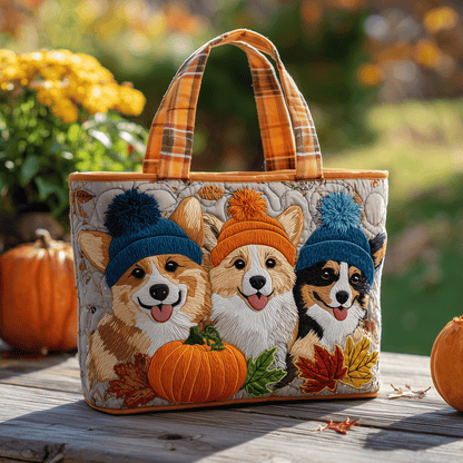 Corgi Cutie Quilted Tote Bag