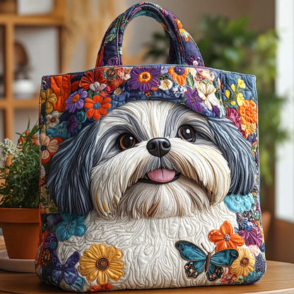 Shih Tzu Quilted Tote Bag