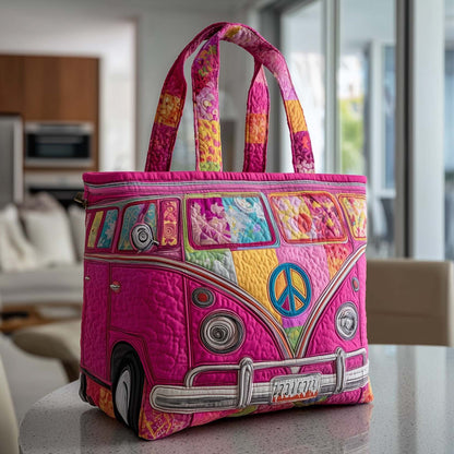 Hippie Ride Quilted Tote Bag