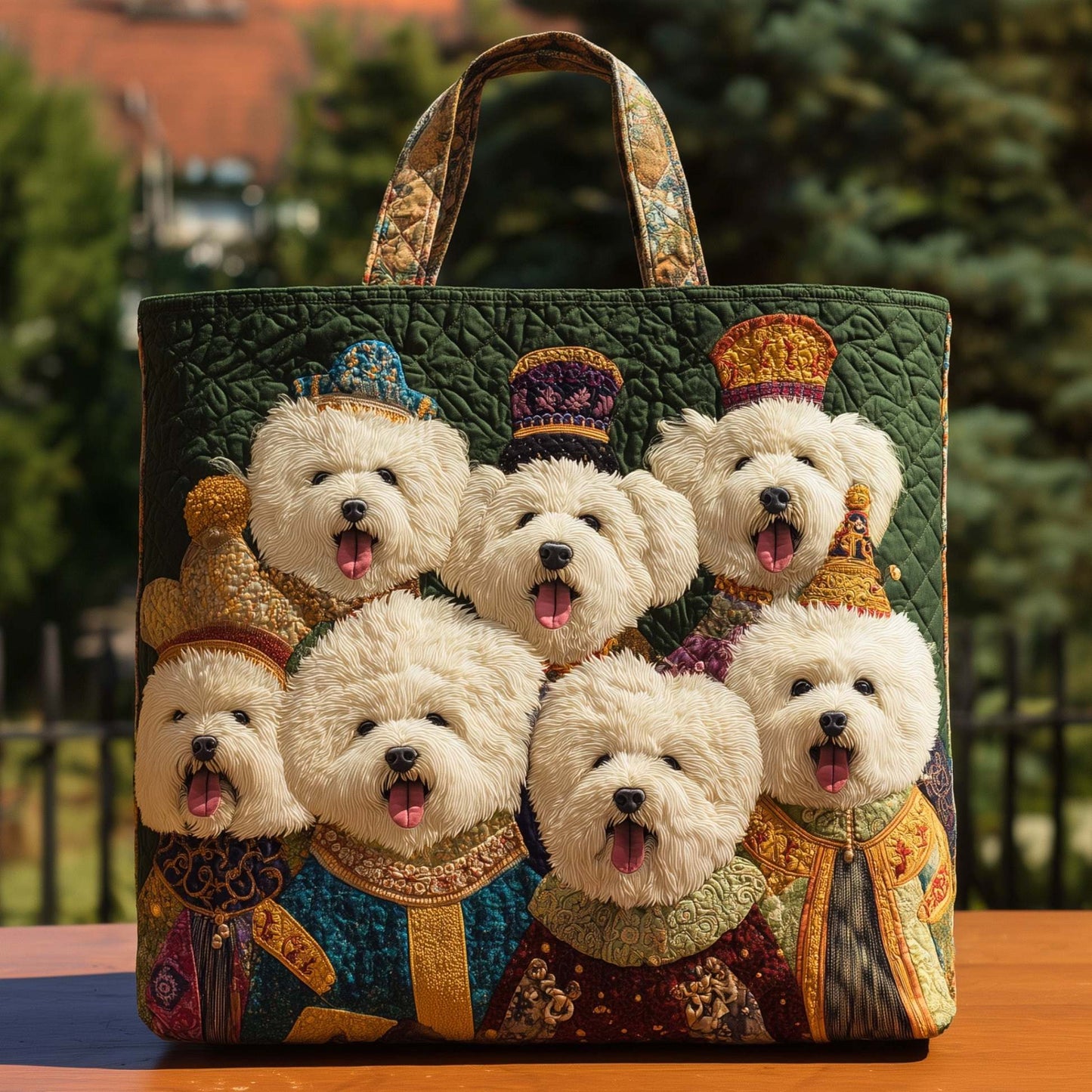 Bichon Heaven Quilted Tote Bag