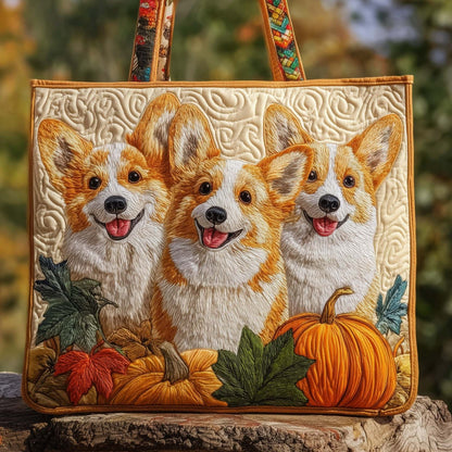 Corgi Dream Quilted Tote Bag