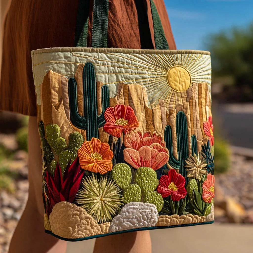 Tucson Bloom Quilted Tote Bag