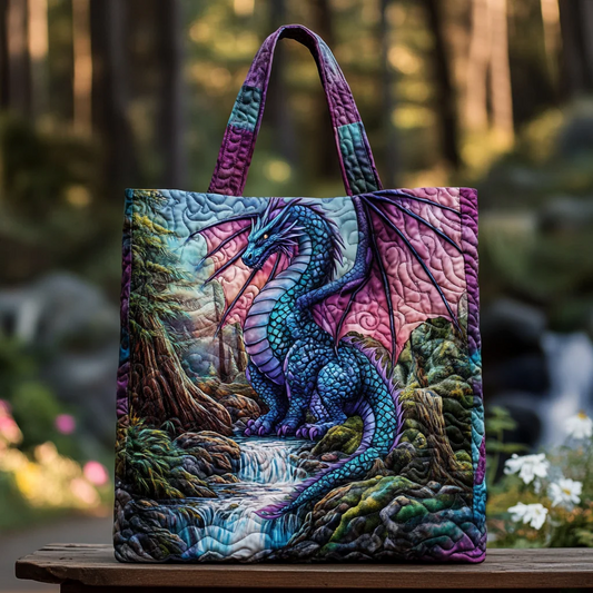 Bloom Dragon Quilted Tote Bag