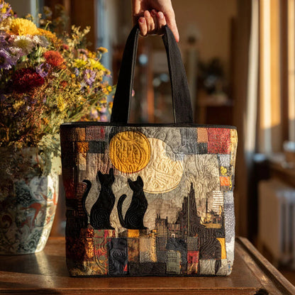 Shadow Paws Quilted Tote Bag