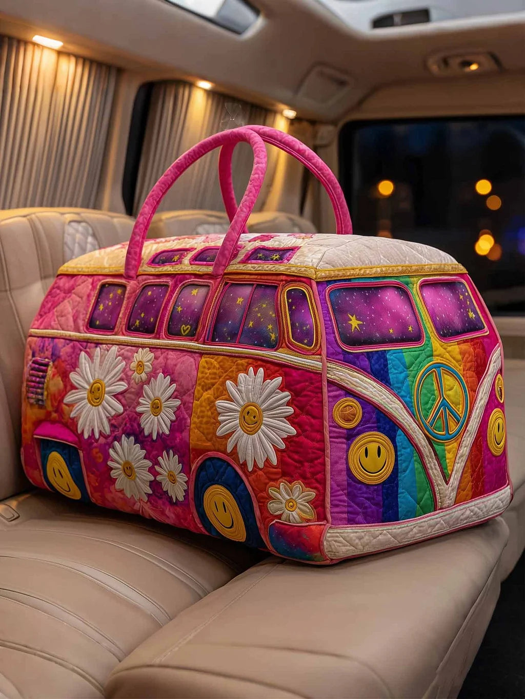 Hippie Van Quilted Duffle Bag
