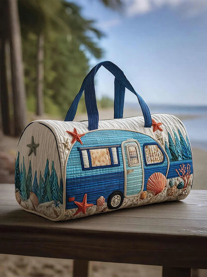 Beachside Trailer Quilted Duffle Bag