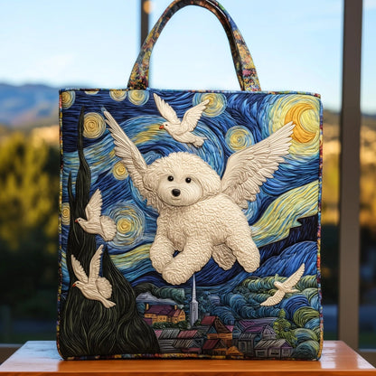 Bichon Heaven Quilted Tote Bag