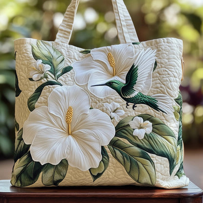 Hibiscus Quilted Tote Bag