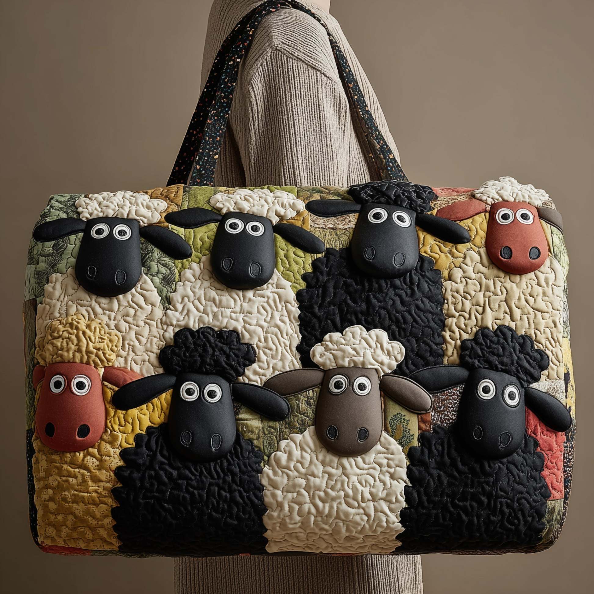 Funky Sheep Quilted Duffle Bag GFTONL5151