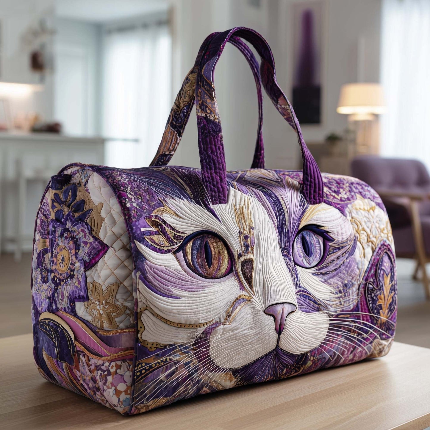 Catitude Quilted Duffle Bag