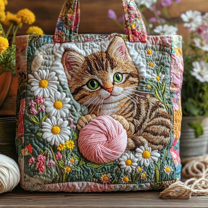 Daisy Whiskers Quilted Tote Bag