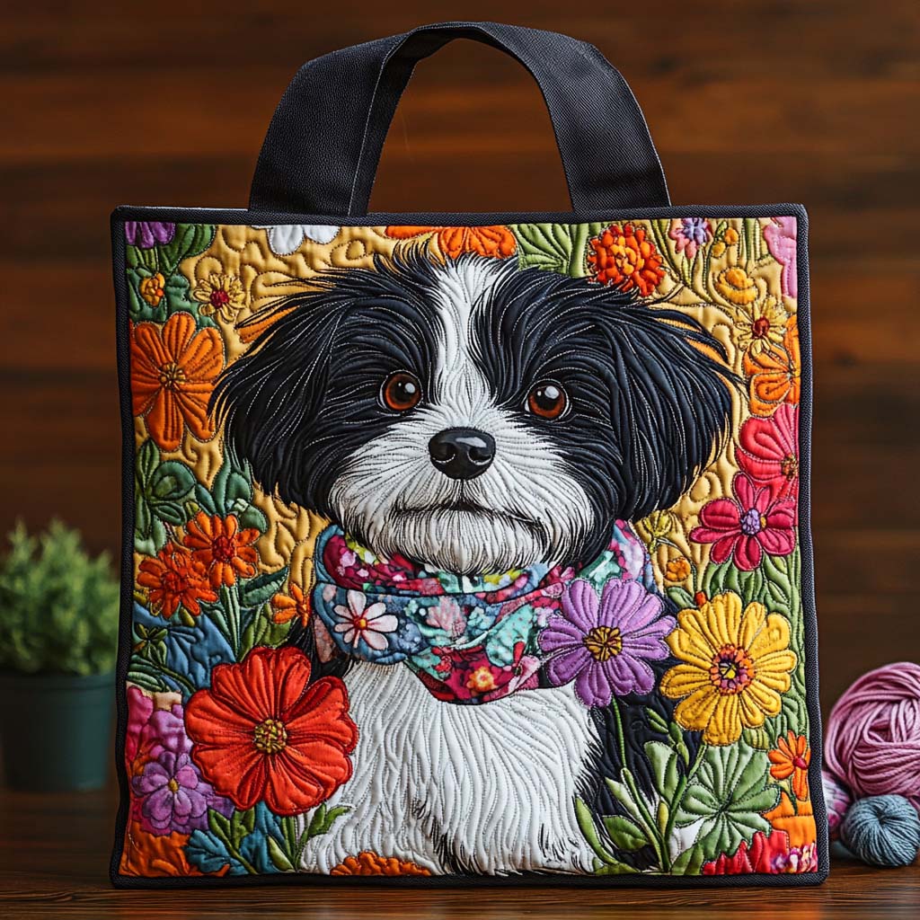 Meadow Joy Quilted Tote Bag