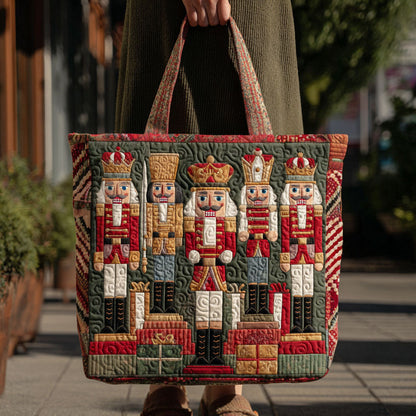 Regal Nutcracker Quilted Tote Bag
