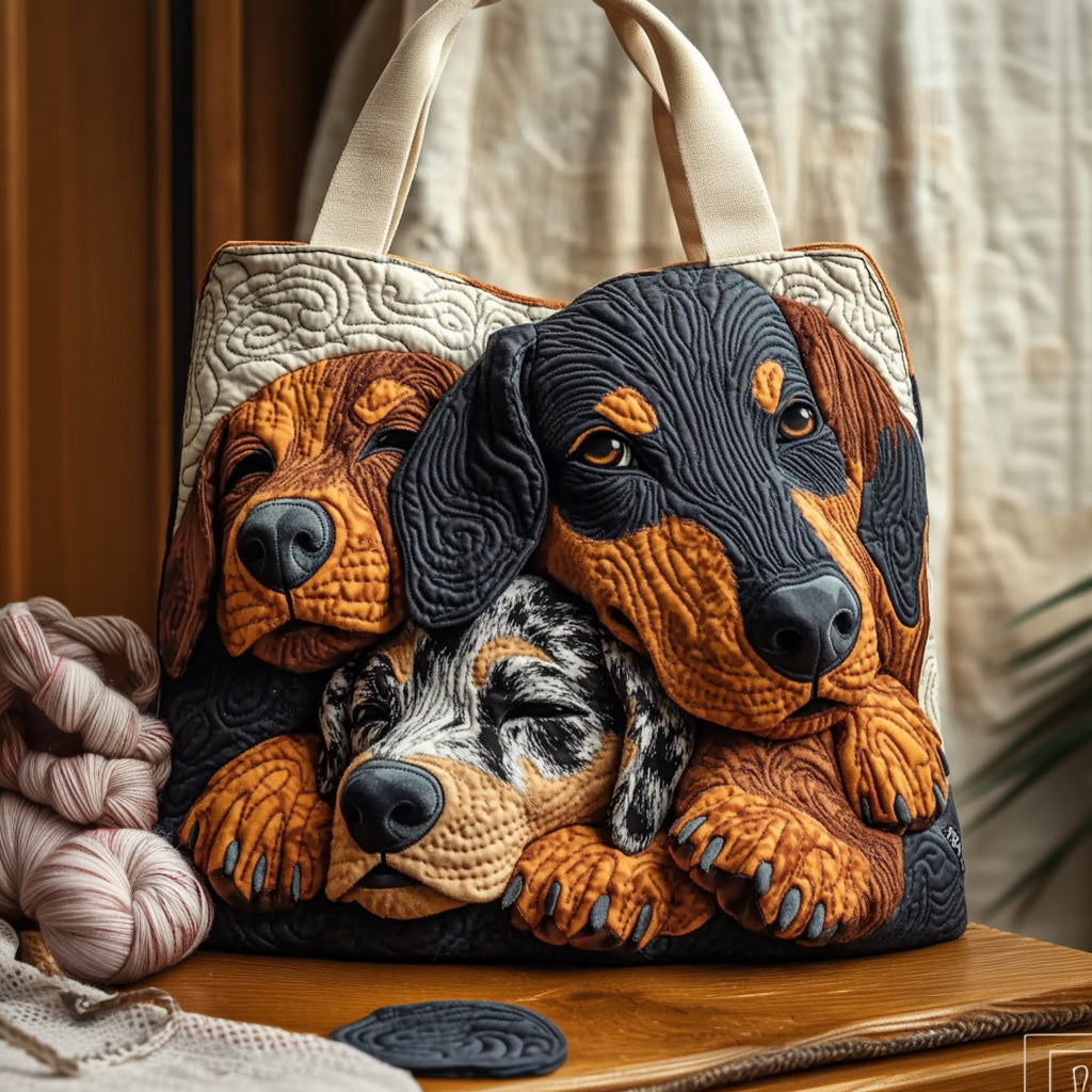 Snuggled Dapple Trio Quilted Tote Bag