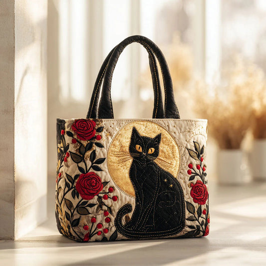 Velvet Rose Quilted Tote Bag