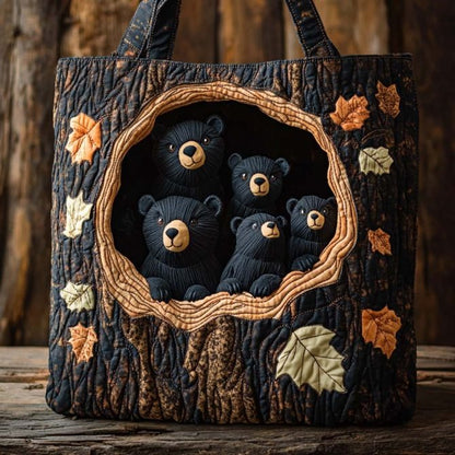 Bear Den Family Quilted Tote Bag