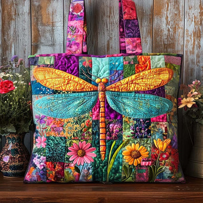 Dragonfly Joy Quilted Tote Bag