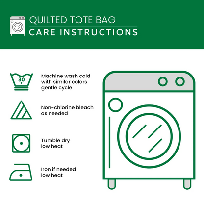 Surf Blossom Quilted Tote Bag