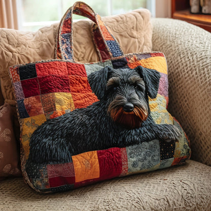 Sweet Schnauzer Dreams Quilted Tote Bag