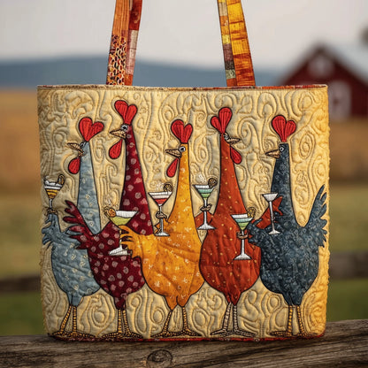 Party Chicken Quilted Tote Bag