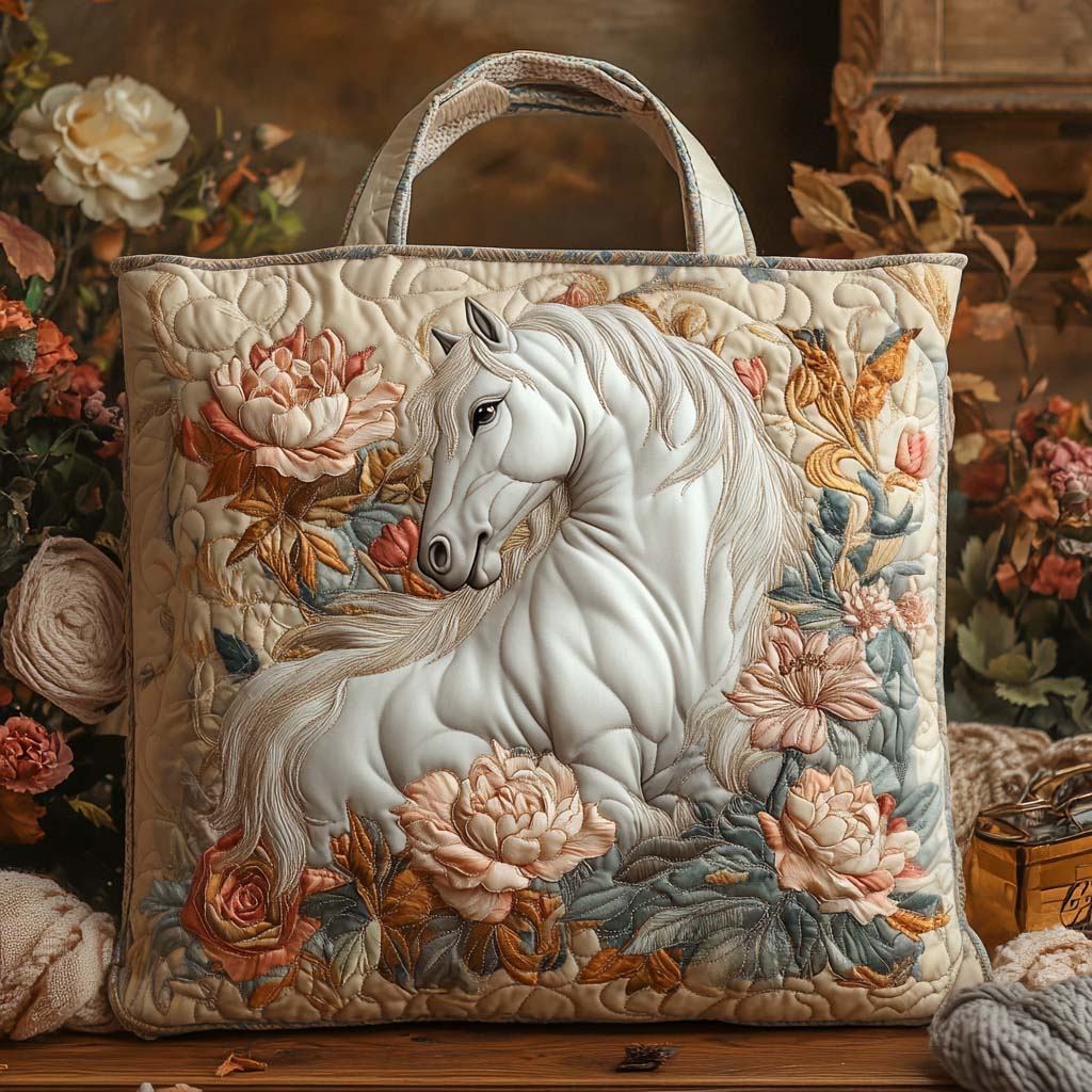 Ivory Meadow Grace Quilted Tote Bag