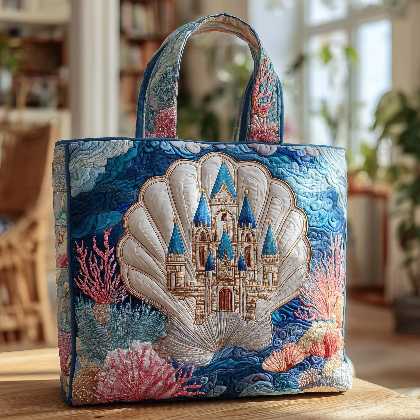 Ocean Breeze Quilted Tote Bag
