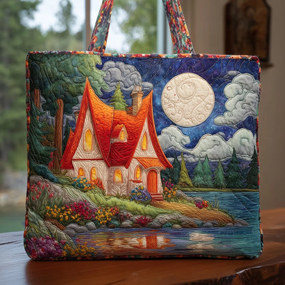 Cottage House Quilted Tote Bag