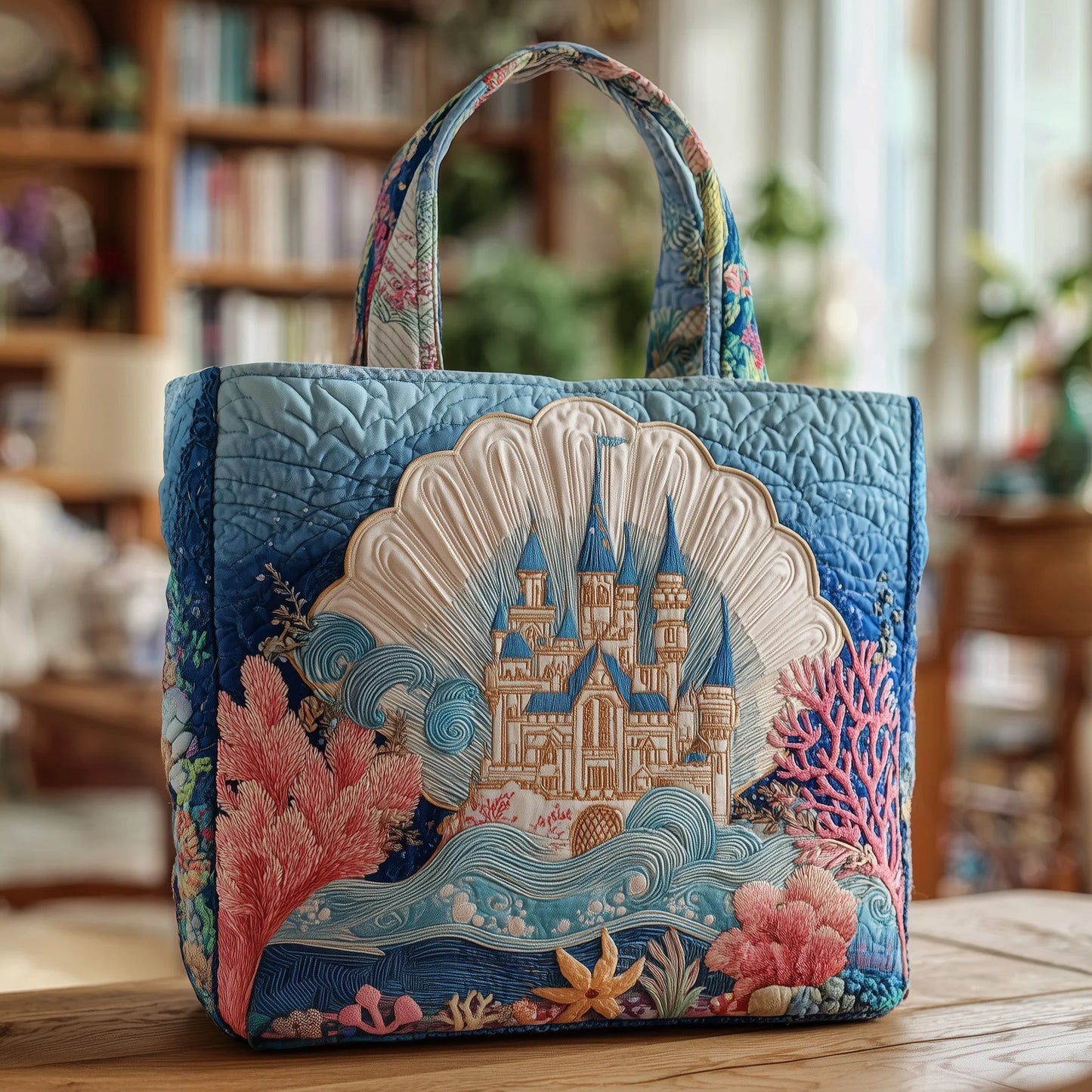 Ocean Breeze Quilted Tote Bag