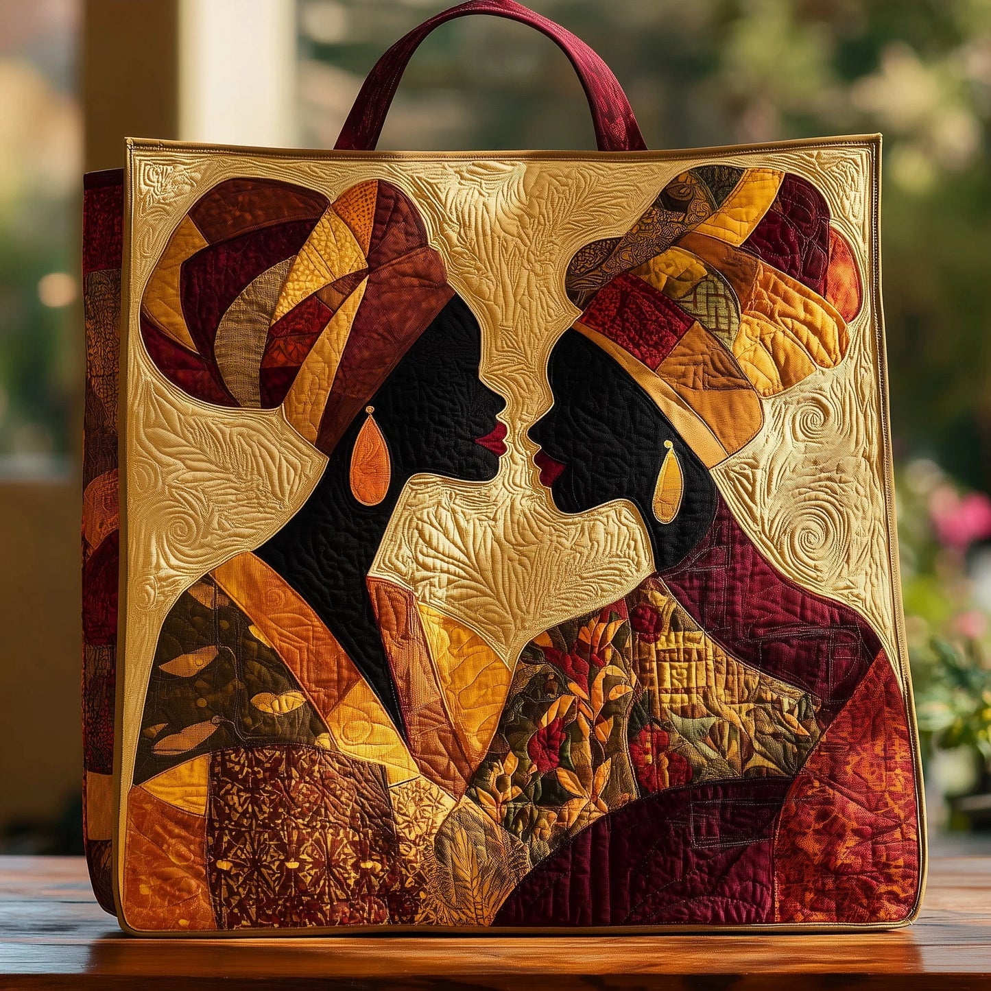 Golden Queens Quilted Tote Bag