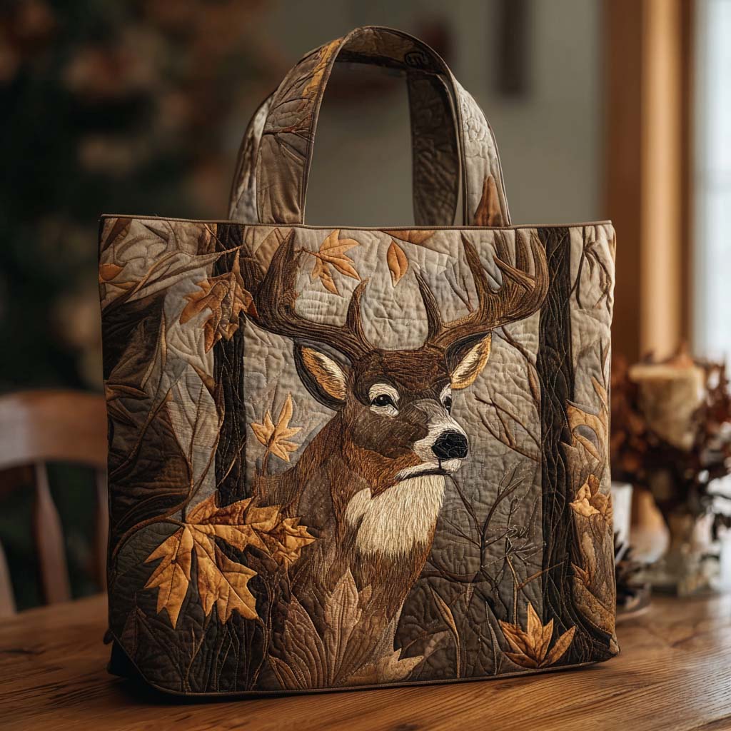 Deer Spirit Quilted Tote Bag