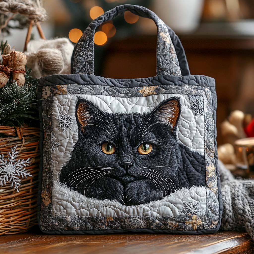 Shadow Gaze Quilted Tote Bag