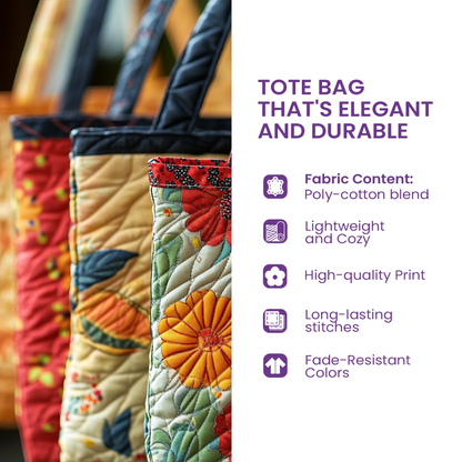 Catitude Quilted Tote Bag