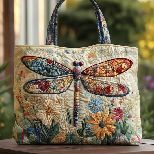 Aurora Wings Quilted Tote Bag