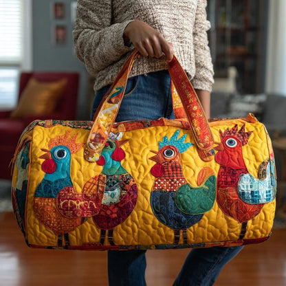 Chicken Bliss Quilted Duffle Bag