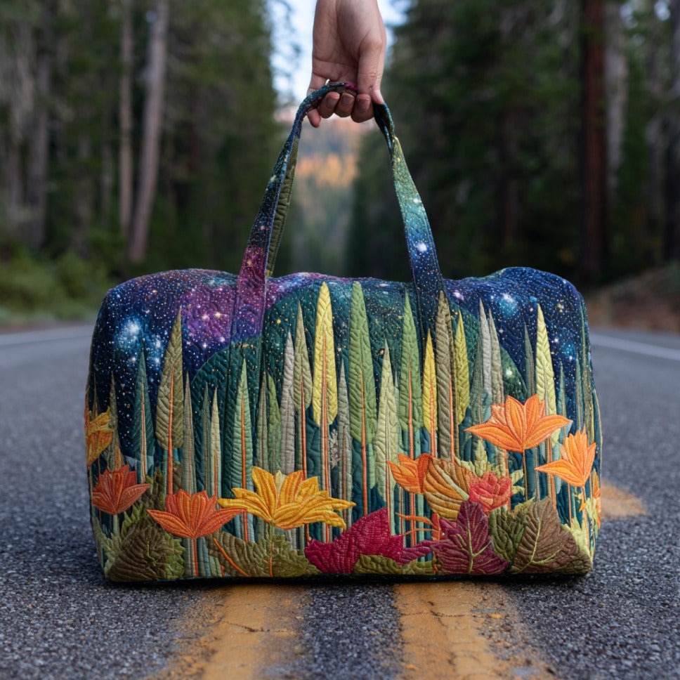 Evergreen Path Quilted Duffle Bag