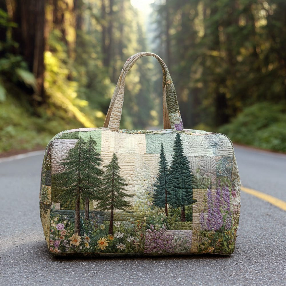 Forest Dream Quilted Duffle Bag