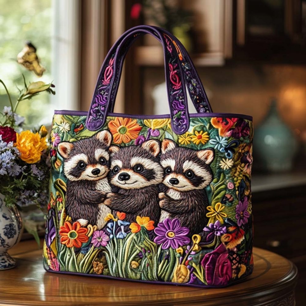 Forest Mischief Quilted Tote Bag